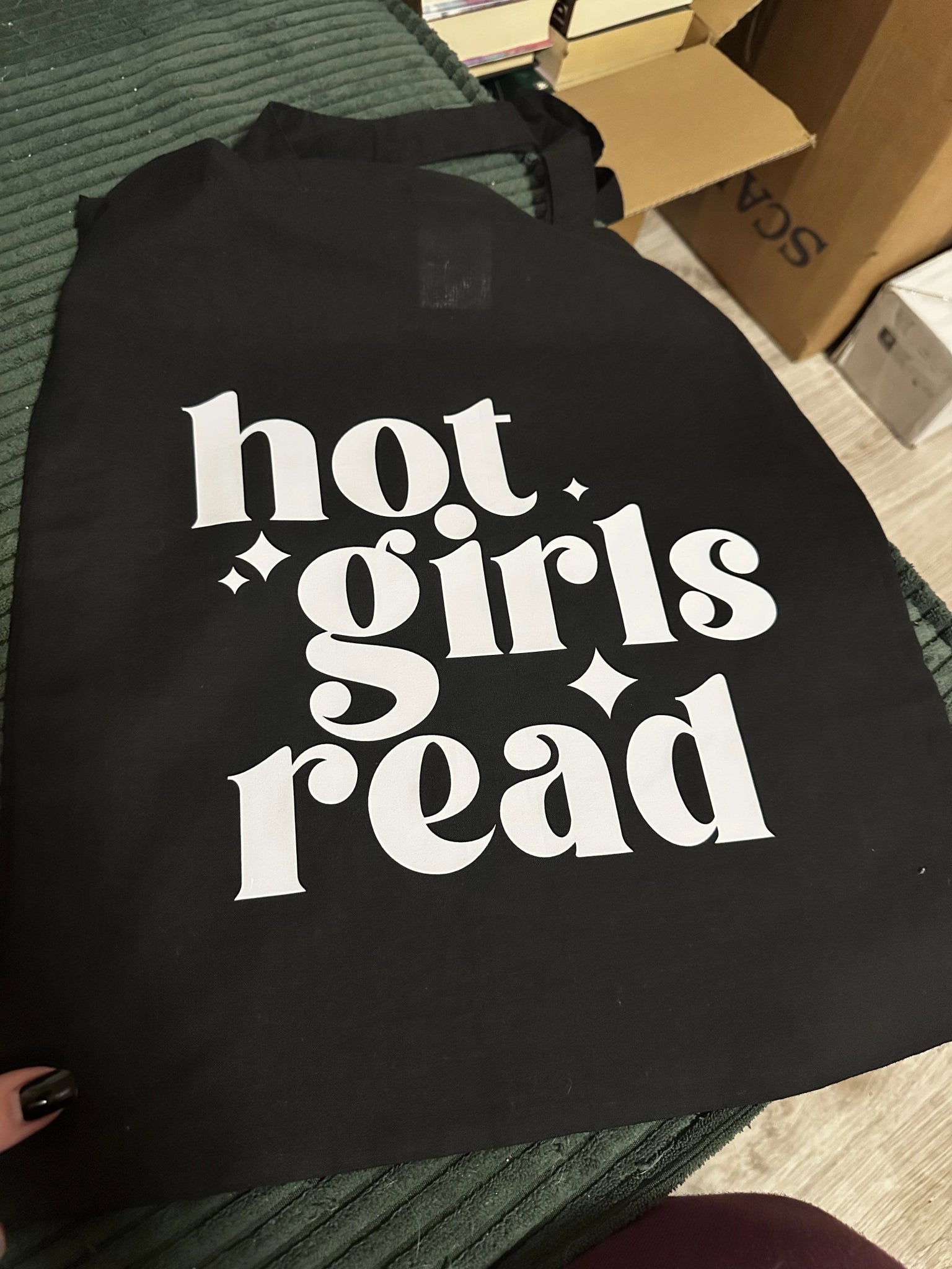 Látková taška Hot girls read - Till Death Studio