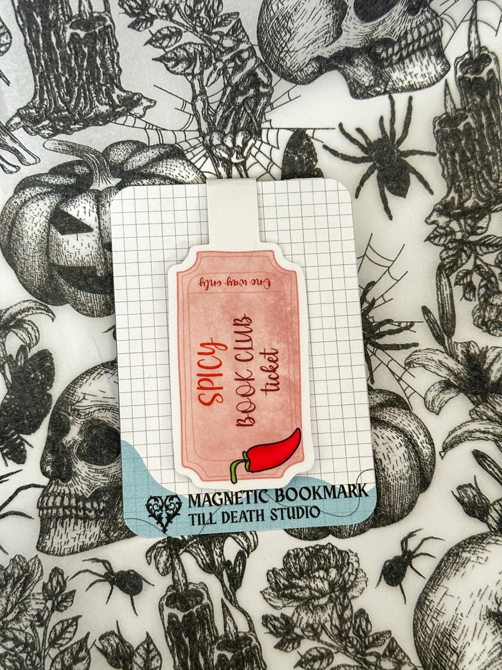 Magnetická záložka - Spicy Book Club Ticket - Till Death Studio